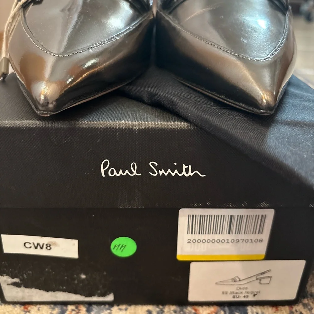 Paul Smith Dido Mirrored Leather Slingback Pumps - Picture 3 of 5